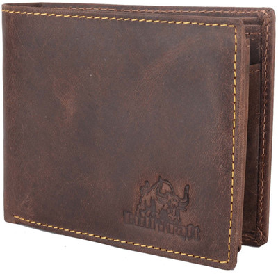 

Bull Kraft Men Brown Genuine Leather Wallet(7 Card Slots)
