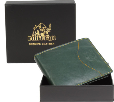 

Bull Kraft Men Green Genuine Leather Wallet(7 Card Slots)