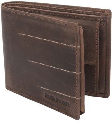 

Bull Kraft Men Brown Genuine Leather Wallet(7 Card Slots)