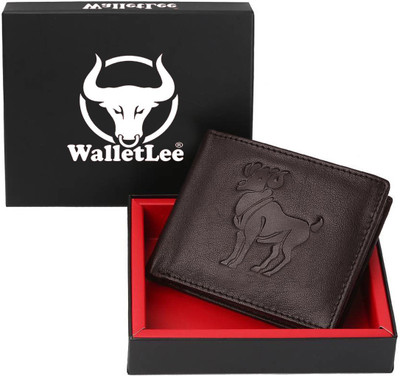 

WalletLee Men Casual Brown Genuine Leather Wallet(1 Card Slot)