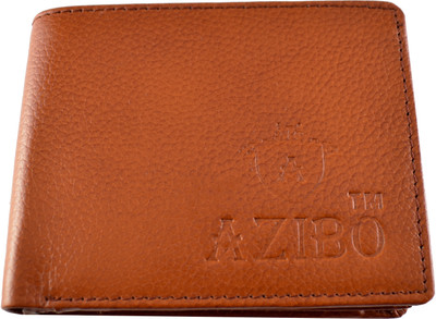 

Azibo Men Casual Tan Genuine Leather Wallet(7 Card Slots)