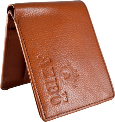 

Azibo Men Casual Brown Genuine Leather Wallet(6 Card Slots), Tan