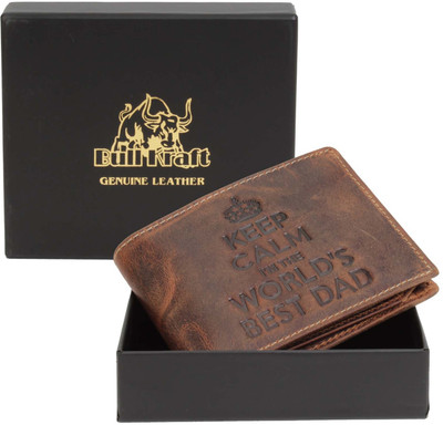 

Bull Kraft Men Brown Genuine Leather Wallet(8 Card Slots)
