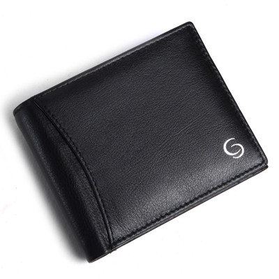 

GETOREE Men Casual Black Genuine Leather Wallet(7 Card Slots)