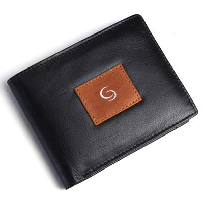 

GETOREE Men Casual Black Genuine Leather Wallet(3 Card Slots)