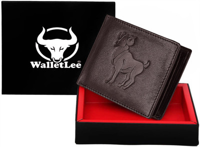 

WalletLee Men Casual Brown Genuine Leather Wallet(1 Card Slot)