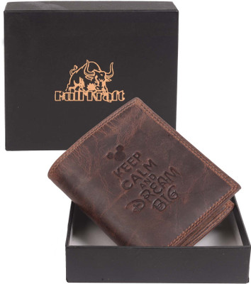 Bull Kraft Men Brown Genuine Leather Wallet(6 Card Slots)