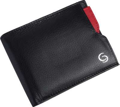 

GETOREE Men Casual Black Genuine Leather Wallet(6 Card Slots)
