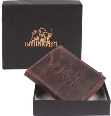 

Bull Kraft Men Brown Genuine Leather Wallet(6 Card Slots)