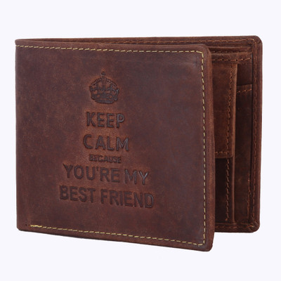 

Hide Hunt Men Casual Brown Genuine Leather Wallet(6 Card Slots)