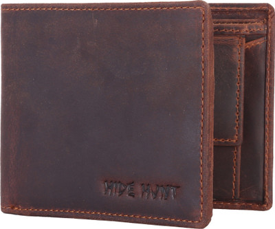 

Hide Hunt Men Formal Brown Genuine Leather Wallet(6 Card Slots)