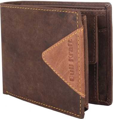 

Bull Kraft Men Brown Genuine Leather Wallet(6 Card Slots)