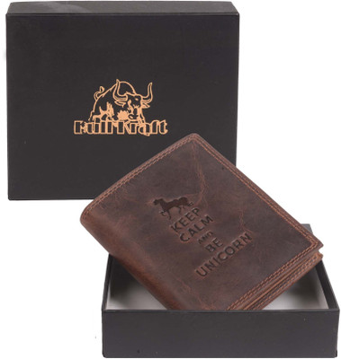 

Bull Kraft Men Brown Genuine Leather Wallet(6 Card Slots)