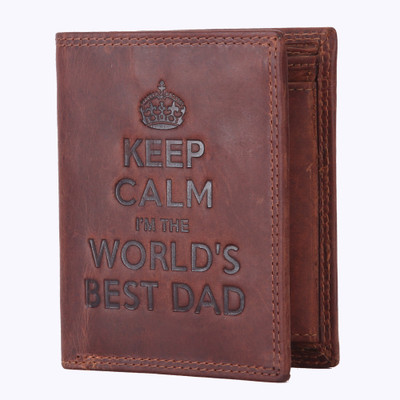 

Hide Hunt Men Casual Brown Genuine Leather Wallet(5 Card Slots)