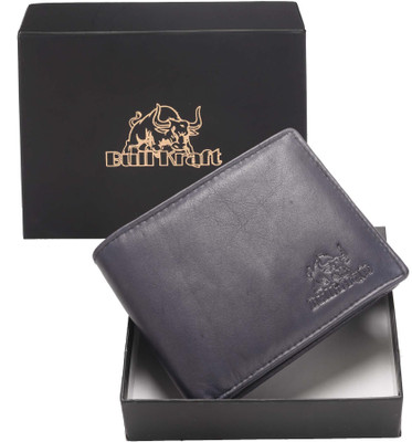 

Bull Kraft Men Blue Genuine Leather Wallet(6 Card Slots)