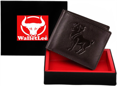 

WalletLee Men Formal Brown Genuine Leather Wallet(1 Card Slot)