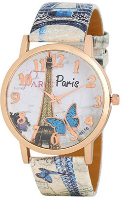 

HKG Multi Color Stylish Paris Girl & Women Watch Watch - For Women