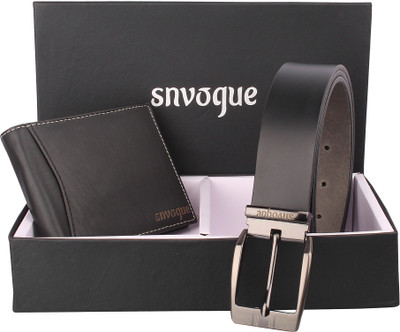 

SNVOGUE Belt, Wallet Combo(Black)