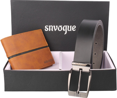 

SNVOGUE Belt, Wallet Combo(Black)