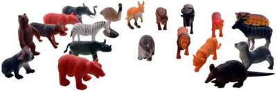 

F Z COLLECTIONS 20 Pcs Wild Animals Set MEDIUM SIZE(Multicolor)