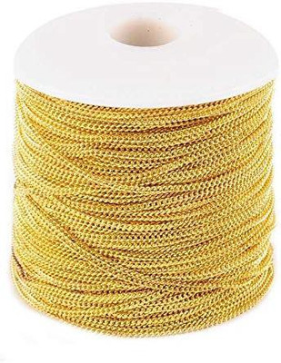 

mrithi GOld plated Twisted Chains Curb Chains - 3 mtrs - Golden