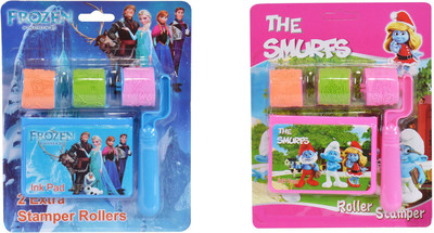 

SN toy zone Cartoon Roller Stamp Pad with Ink pack of 2
