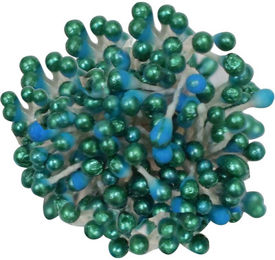 

AsianHobbyCrafts Flower Making Pearl Shining Pollens Pack of 10 Bunches (500 pcs Approx.) Green