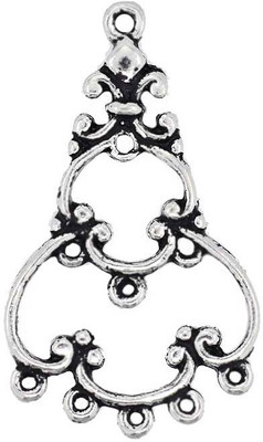 

Mrithi 10 pcs - Alloy Links, Drop, Antique Silver Color - Jewellery Making