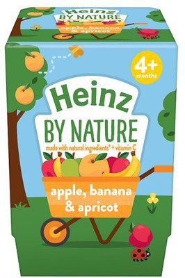 

Heinz Fruity Banana Yogurt + Apple Banana & Apricot (200+200 = 400g) Cereal(400 g, 4+ Months)