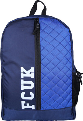 

French Connection QUILT PANEL BACKPACK 20 L Backpack(Blue), Bright blue/ navy blue