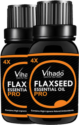 

VIHADO Flaxseed Oil, 4X PRO 100% Pure, Natural & Undiluted (25 ML) (Pack of 2)(25 ml)