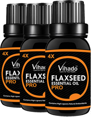 

VIHADO 100% pure and natural Cold Pressed Flaxseed Oil 4X PRO (30 ML) (PACK OF 3)(30 ml)