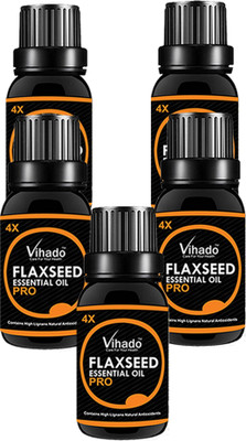 

VIHADO Flaxseed Oil, 4X PRO 100% Pure, Natural & Undiluted (20 ML) (Pack of 5)(20 ml)