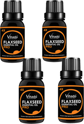 

VIHADO Flax seed Oil 4X PRO 100% Pure & Natural Essential Oil | Flaxseed Essential Oil | Flax seed Oil For Skin | Flaxseed Oil For Weight Loss | Cold Pressed Flax seed Oil |Organic Flaxseed Oil | Linseed Oil | Flaxseed Oil For Cooking | Lin seed oil - 25 