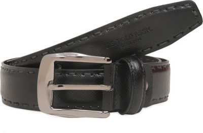 

U.S. Polo Assn Men Casual Black Genuine Leather Belt