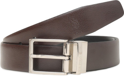 

U.S. Polo Assn Men Casual Brown, Black Genuine Leather Reversible Belt
