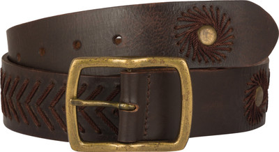 

FRONC Men Casual, Party, Formal, Evening Brown Genuine Leather Belt