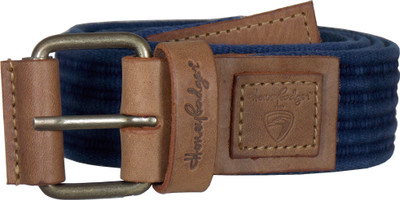

Honey Badger Men Casual Blue Canvas Belt, Navy