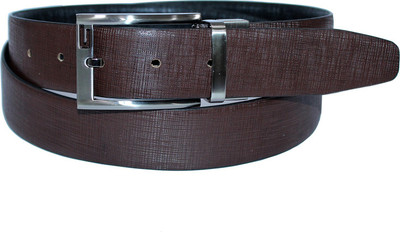 

Torque Dzinte Men Formal Brown Genuine Leather Reversible Belt