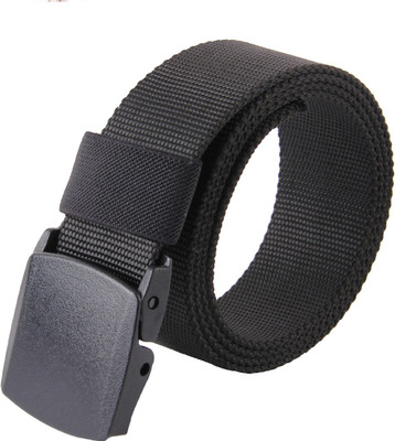 

LEX TAVIS Boys Casual Grey Nylon Belt, Black