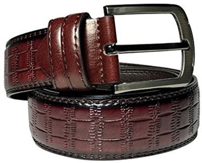 OODI Men Casual Brown Genuine Leather Belt
