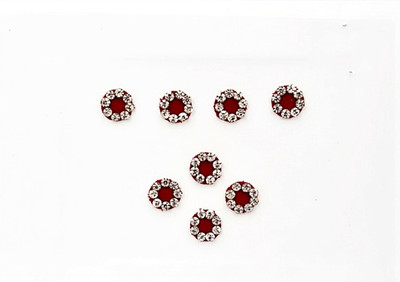 beauty gold designer bindi for beautiful lady & girl forehead, nails Maroon Bindis(mugli marathi, bengali bindi, Bollywood style)