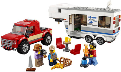 

Lego 60182 City Vehicles Pickup and Caravan(Multicolor)