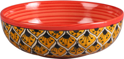 

Caffeine Orange Morocco Stoneware Bowl(Multicolor, Pack of 1)