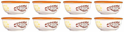 

caffeine Dining Dessert Bowl Ceramic/Stoneware in Brown Boota Handmade By Caffeine-Set of 8 Ceramic Bowl Set(Brown, Pack of 8)
