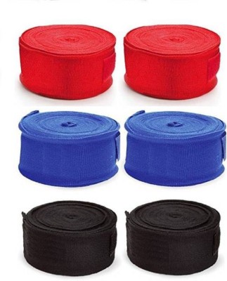 Monika Sports 03 Red, Blue, Black Boxing Hand Wrap(Red, Blue, Black, 108 inch)