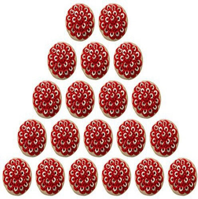 

Fabric and Lace BT021a Metal, Fabric Buttons(Pack of 20)