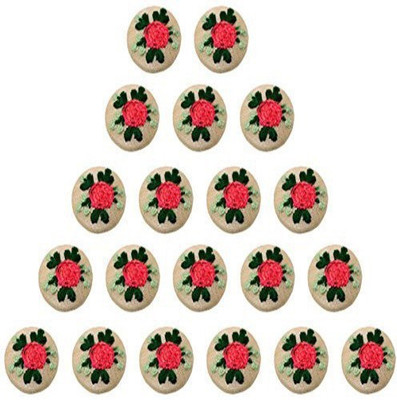 

Fabric and Lace BT030b Metal, Fabric Buttons(Pack of 20)