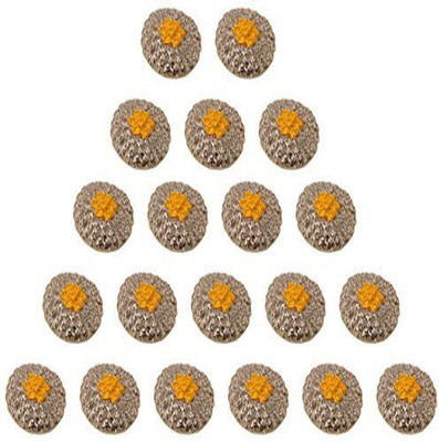 

Fabric and Lace BT016g Metal, Fabric Buttons(Pack of 20)