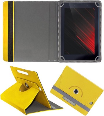 Fastway Book Cover for iBall Slide Enzo V8 7 inch(Yellow, Cases with Holder, Pack of: 1)